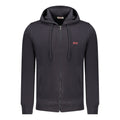 Rifle Blue Cotton Men's Hooded Sweatshirt