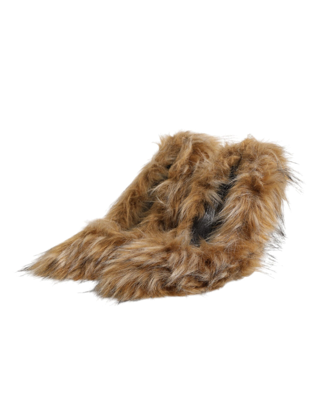 Dolce & Gabbana Brown Fur Leather High Heels Pumps Shoes