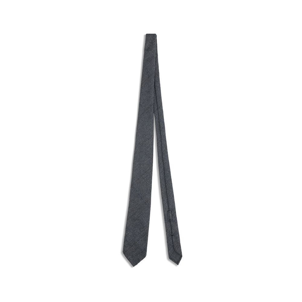 Brioni Gray Wool Tie