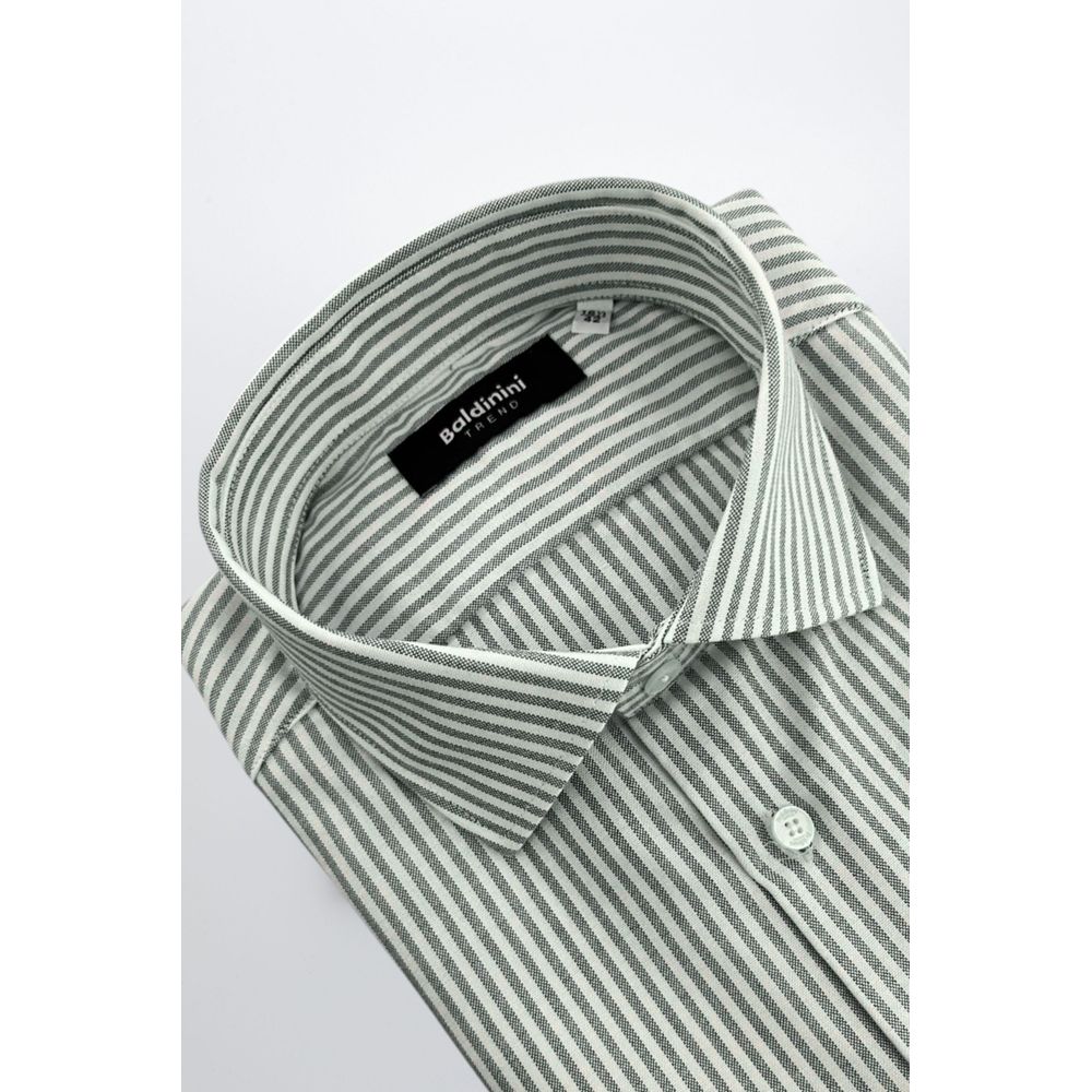Baldinini Trend Green Cotton Men Shirt