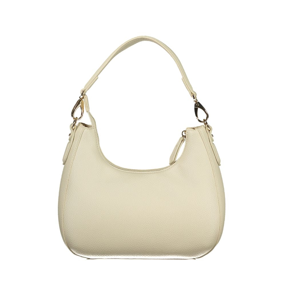 Mario Valentino Beige Polyurethane Women's Bag with Shoulder Strap