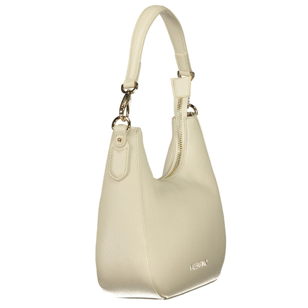Mario Valentino Beige Polyurethane Women's Bag with Shoulder Strap