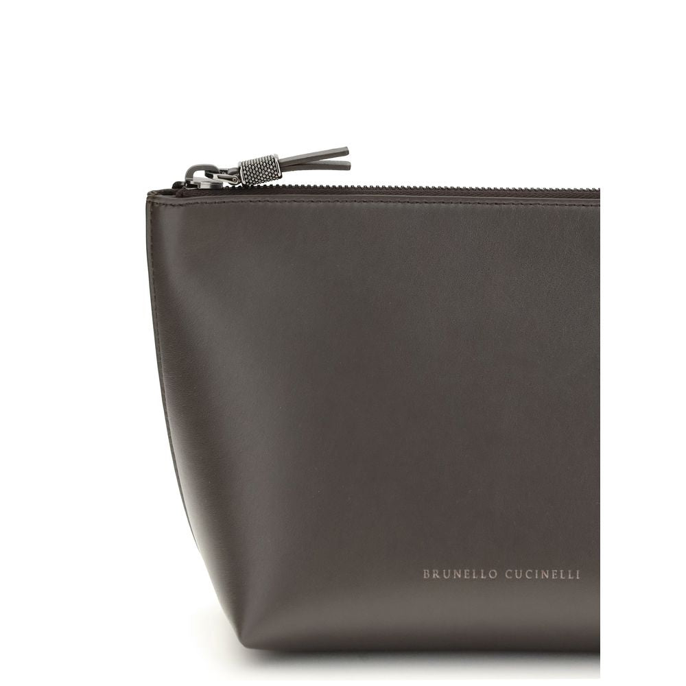 Brunello Cucinelli Brown Calf Leather Bos Taurus Accessories