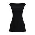 Marine Serre Black Wool Casual Dress