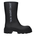 Off-White Black Cotton Ankle Boots