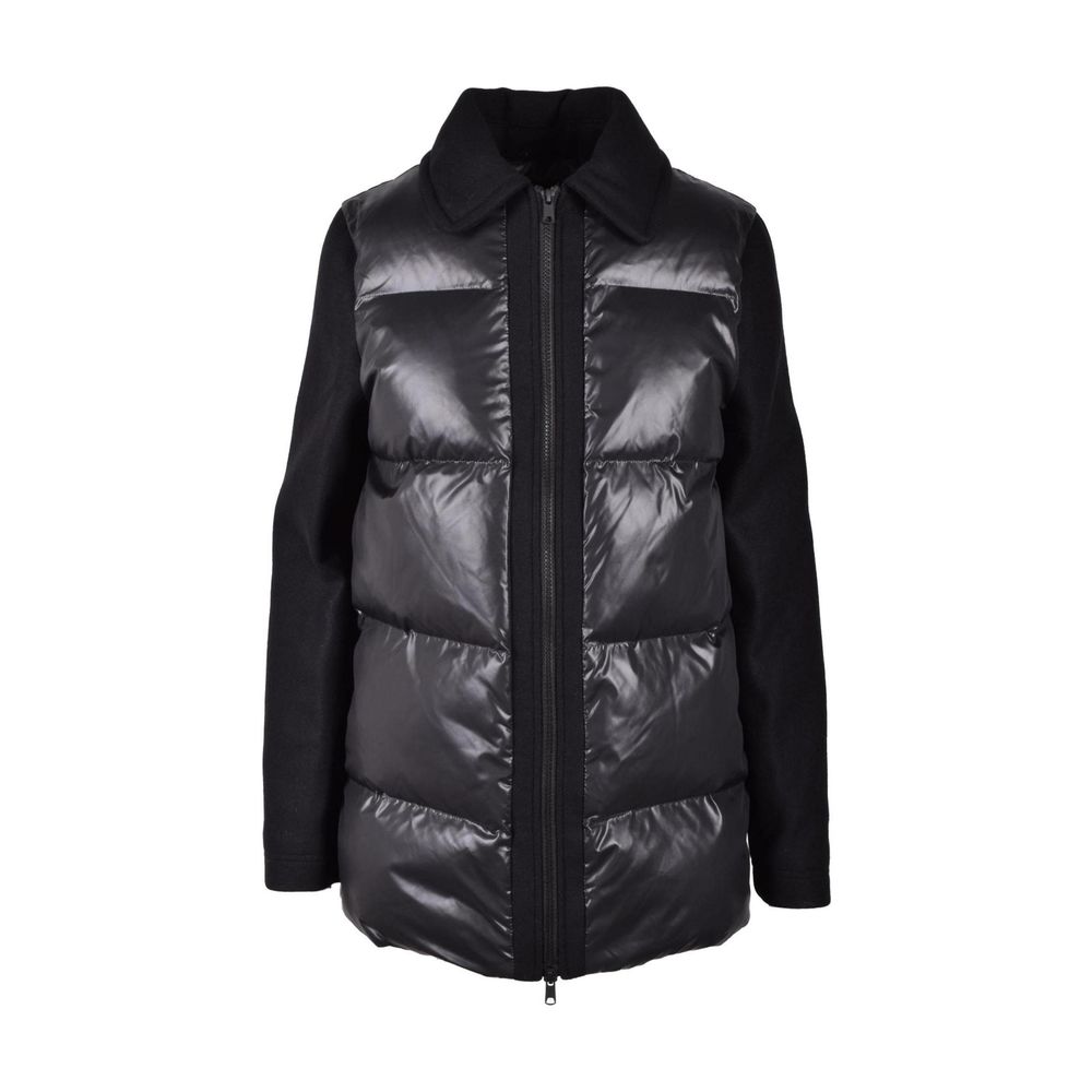 Love Moschino Black Polyester Full-Length Jacket