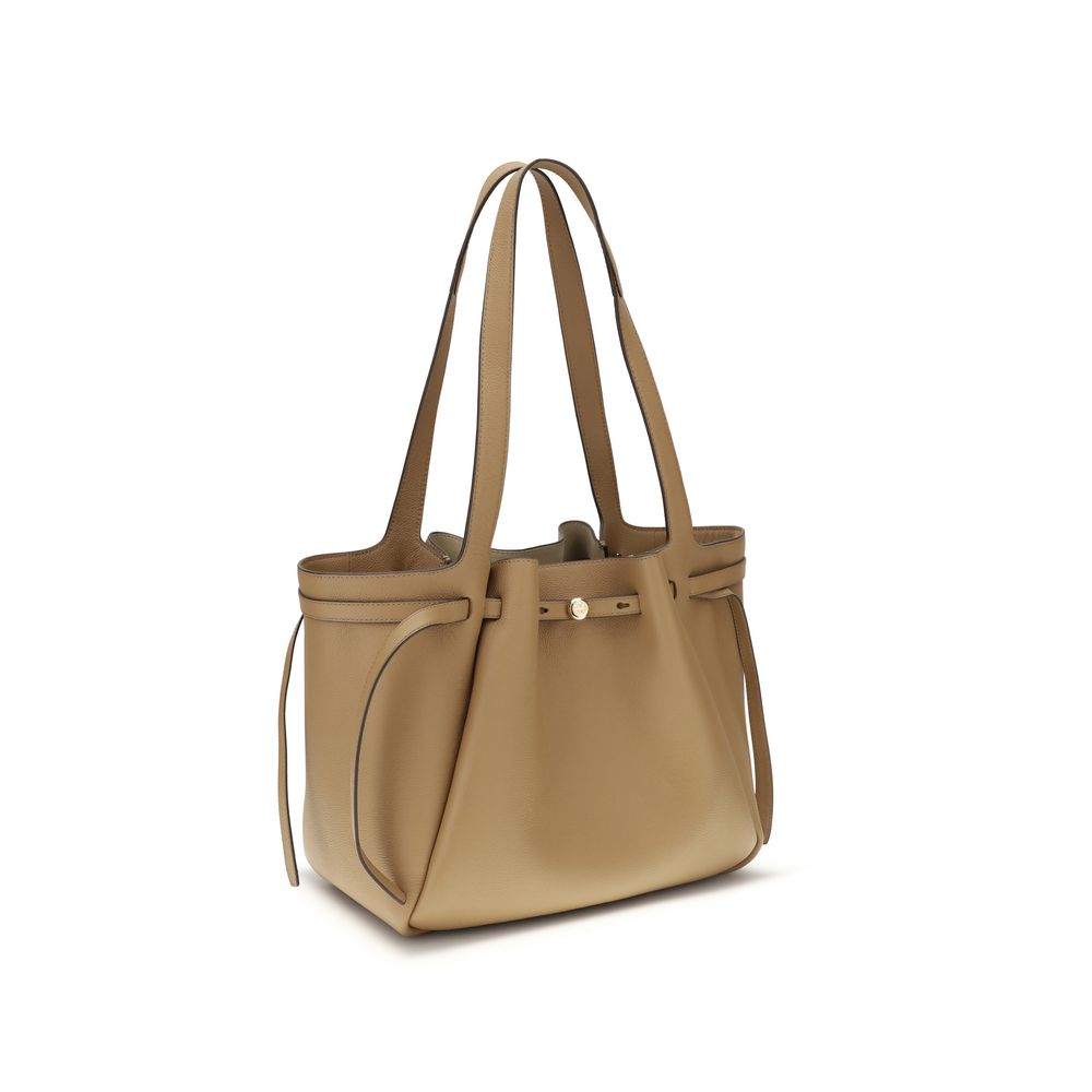 Tory Burch Beige Leather Shoulder Bag