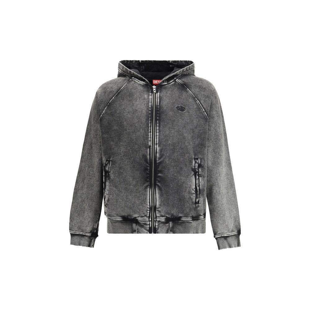 Diesel Gray Fabric Sweatshirt