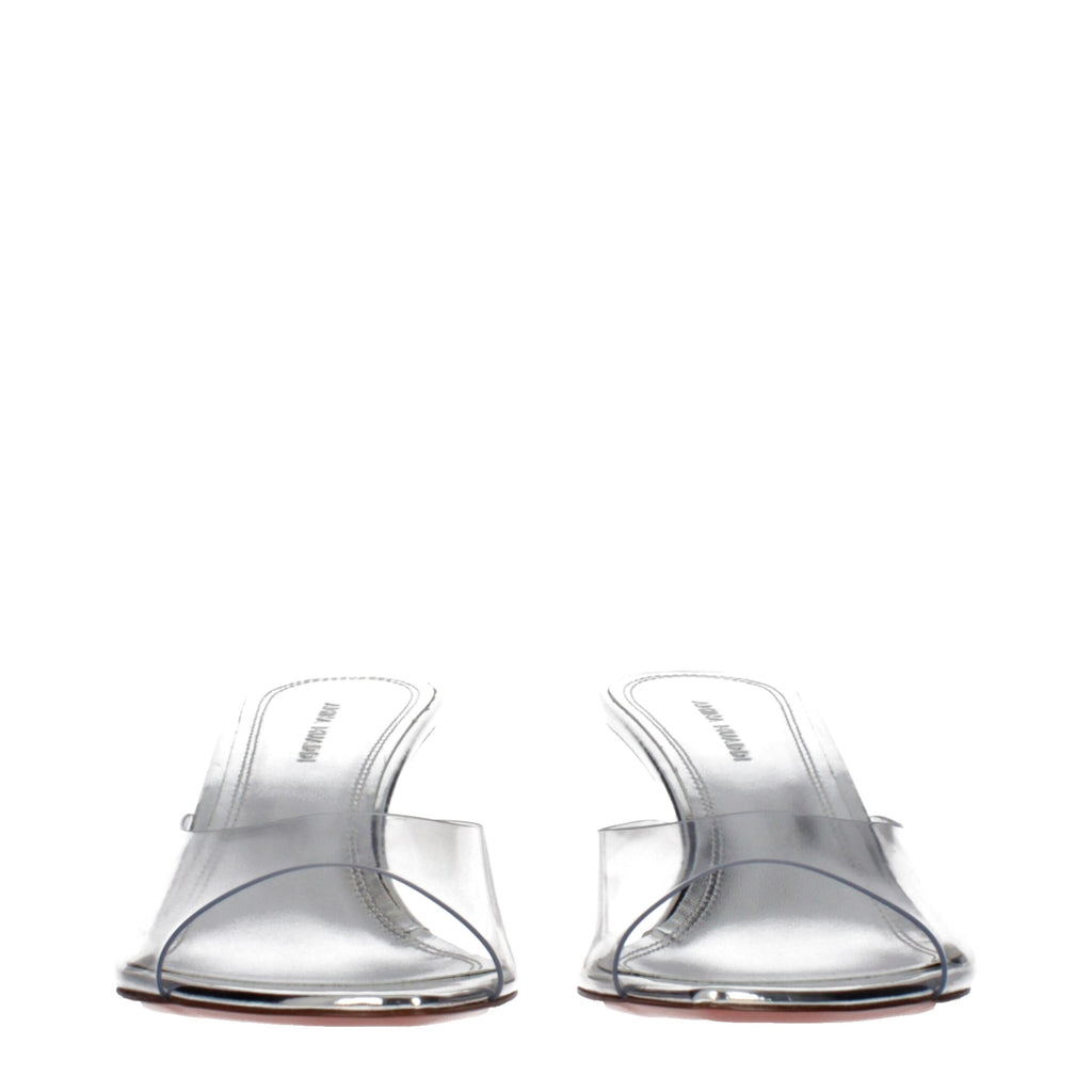 Amina Muaddi Transparent Pvc Stiletto Heel Sandals