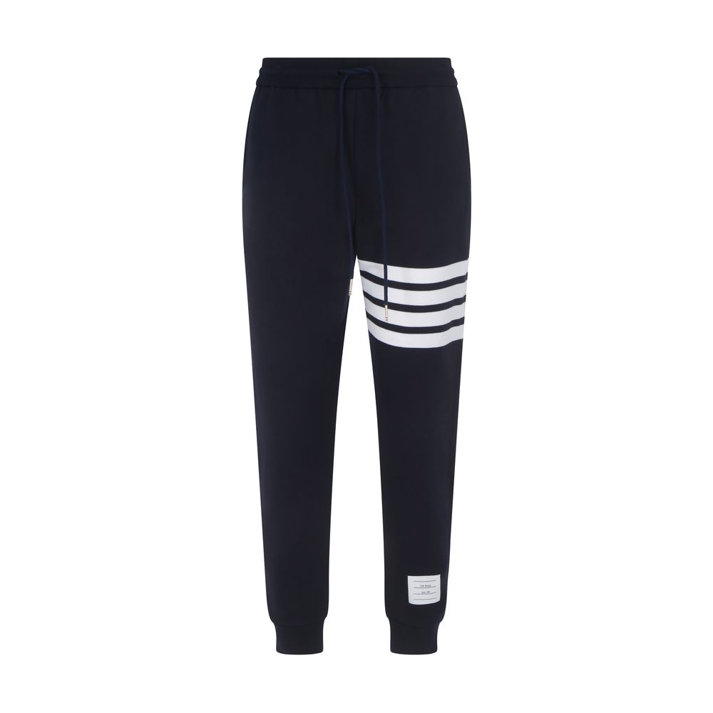Thom Browne Blue Cotton Athletic Pants