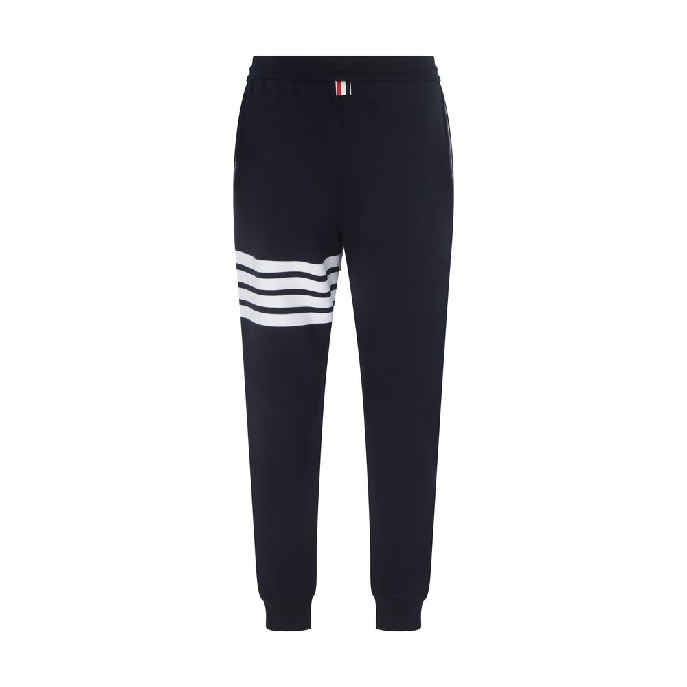 Thom Browne Blue Cotton Athletic Pants