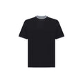 Brunello Cucinelli Black Cotton T-Shirt