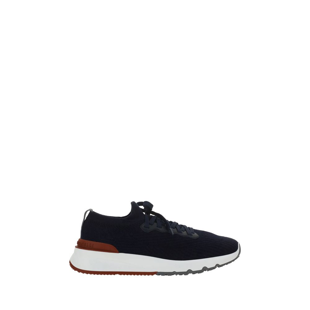 Brunello Cucinelli Blue Rubber Low Top Sneakers
