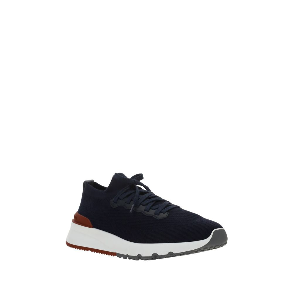 Brunello Cucinelli Blue Rubber Low Top Sneakers