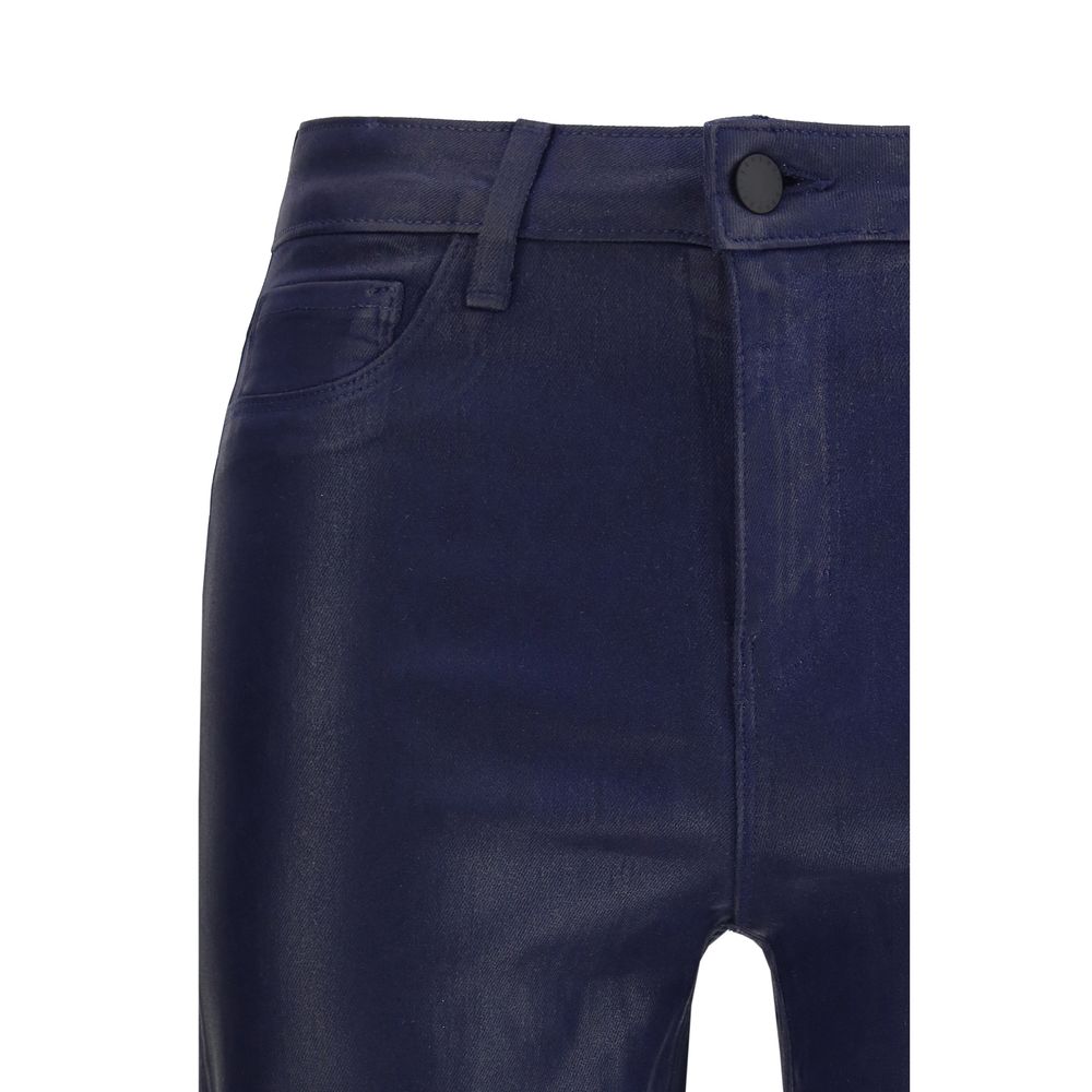 L'Agence Blue Cotton Casual Pants