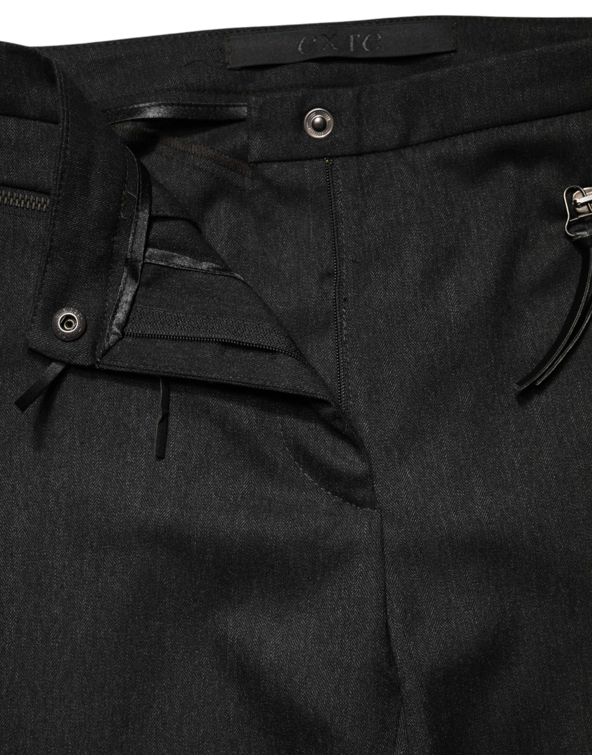 Exte Black Double Breasted Pants Blazer Jacket 2 Piece Suit