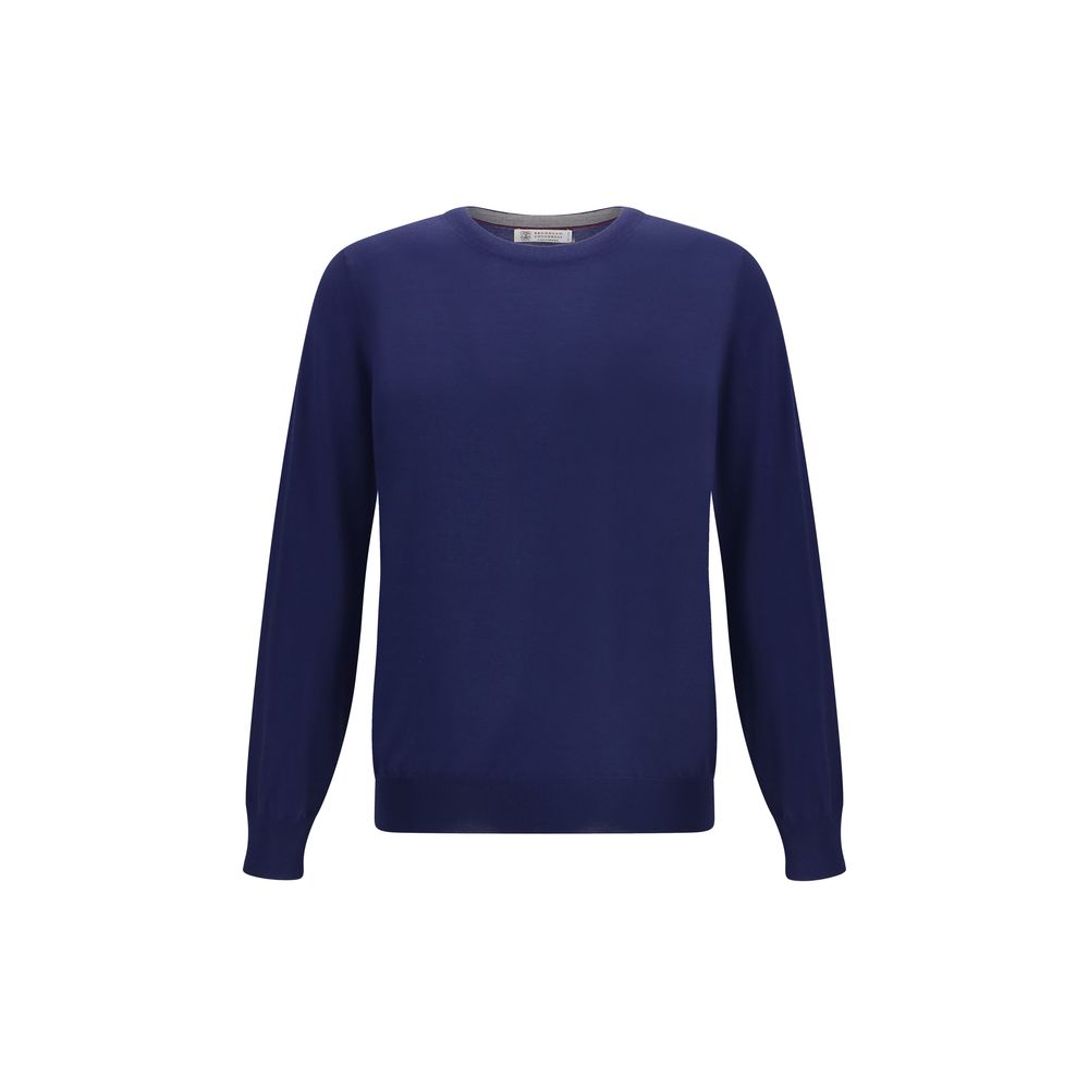 Brunello Cucinelli Blue Wool Oves Aries Sweatshirt