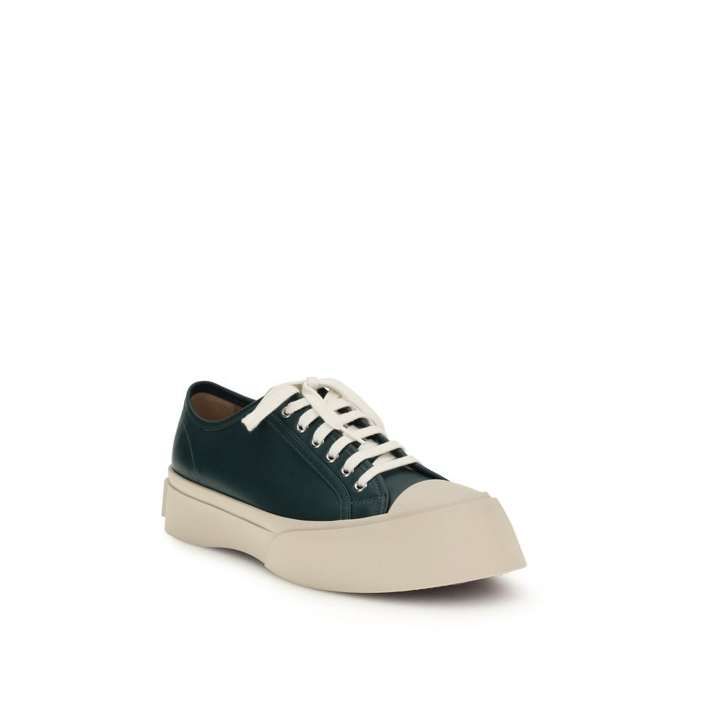 Marni Black Calf Leather Bos Taurus Platform Sneakers