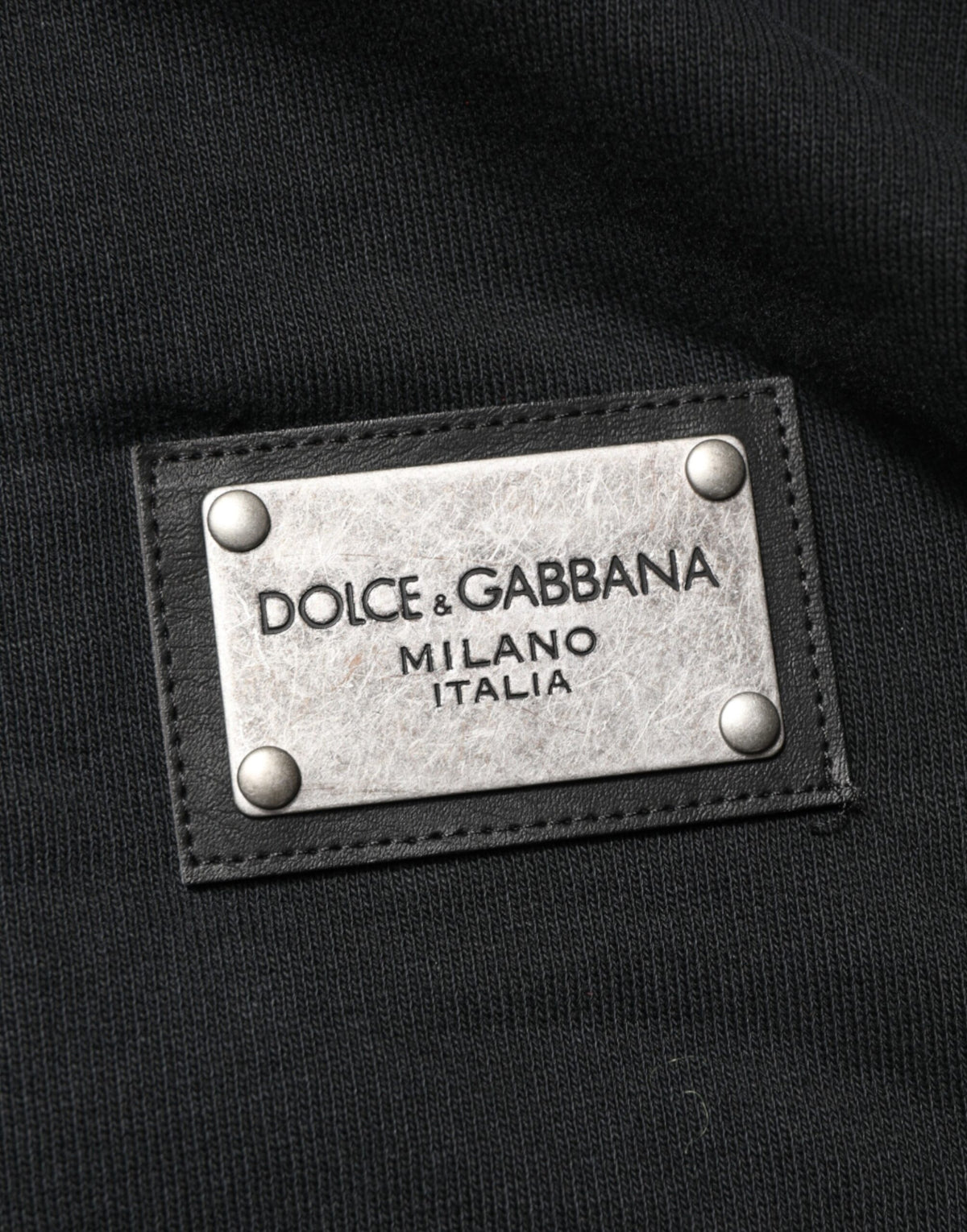 Dolce & Gabbana Black Logo Zipped Hooded Sweatshirt Sweater