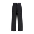 MM6 Black Cotton Casual Pants