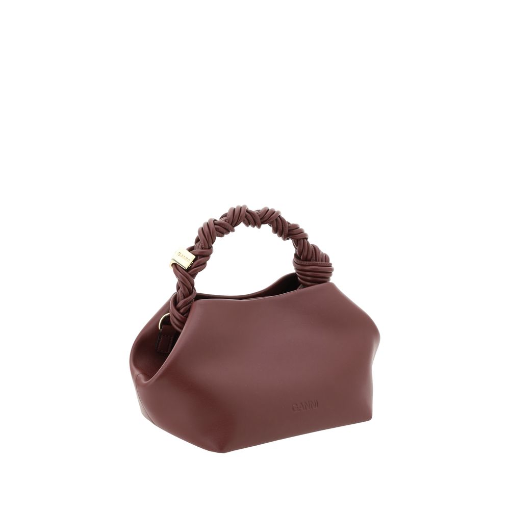 Ganni Bordeaux Calf Leather Bos Taurus Handbag