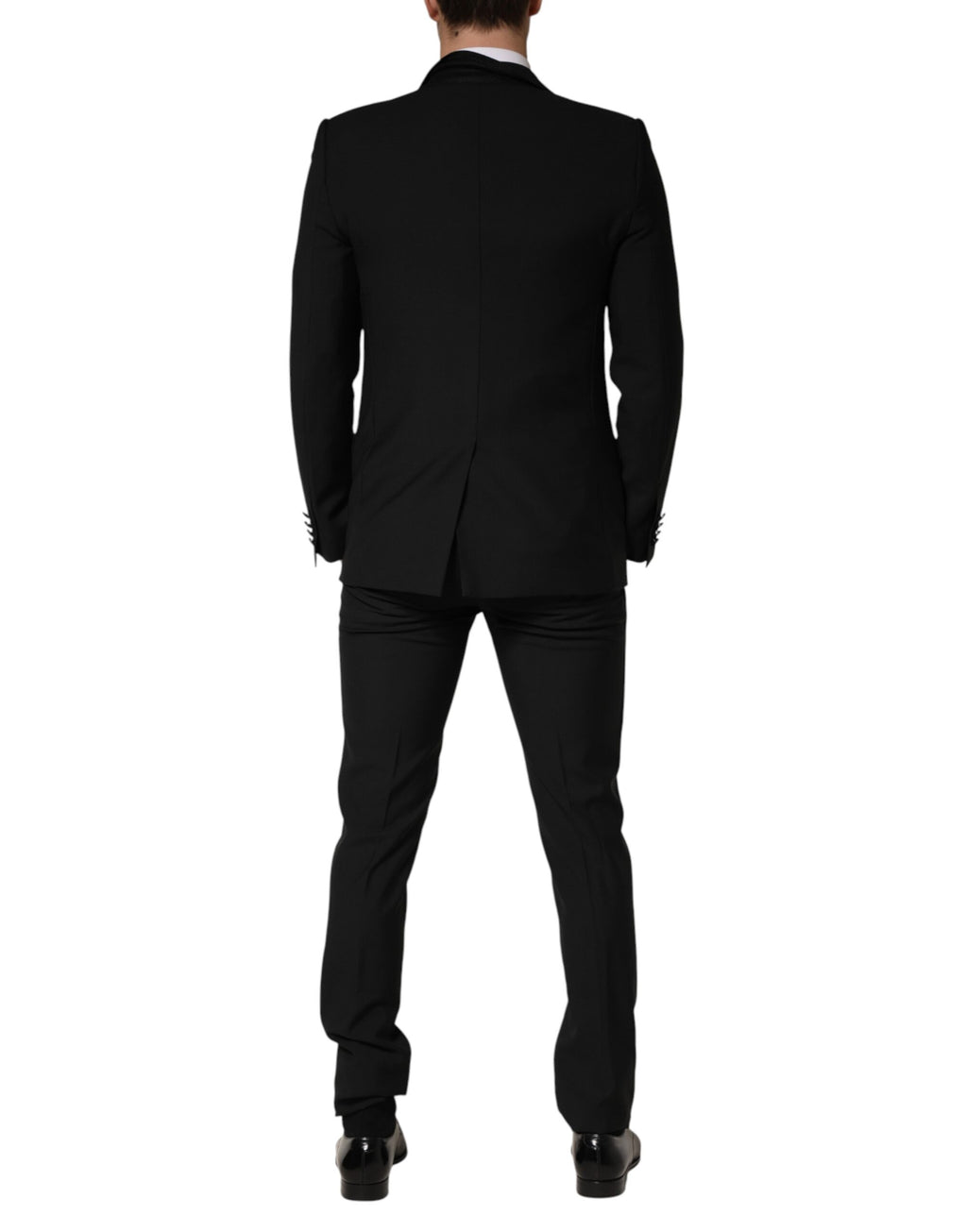 Dolce & Gabbana Dark Gray Wool Single Breasted 3 Piece Men Suit