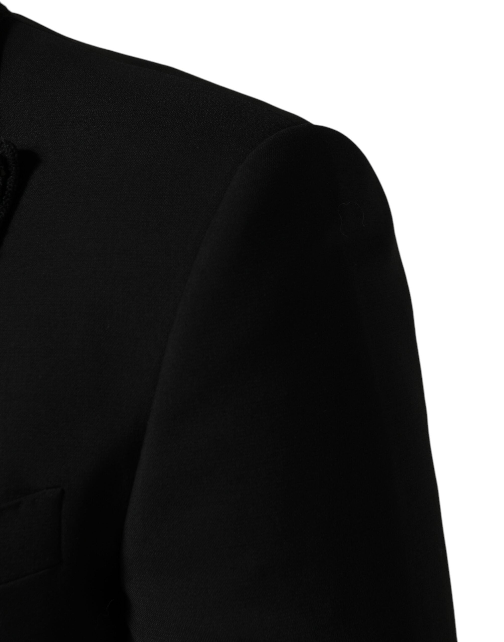 Dolce & Gabbana Dark Gray Wool Single Breasted 3 Piece Men Suit