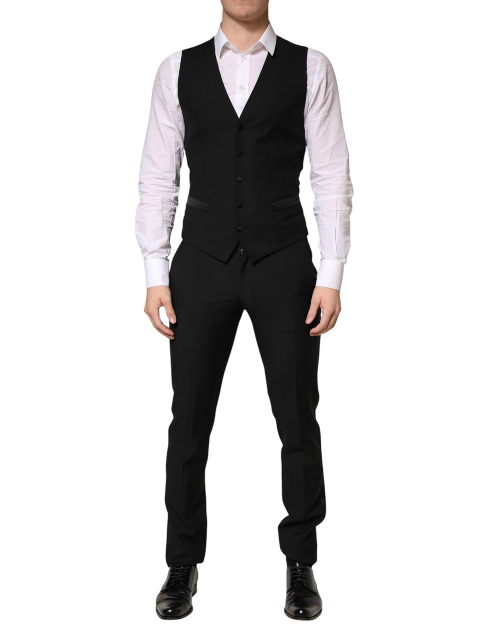 Dolce & Gabbana Dark Gray Wool Single Breasted 3 Piece Men Suit