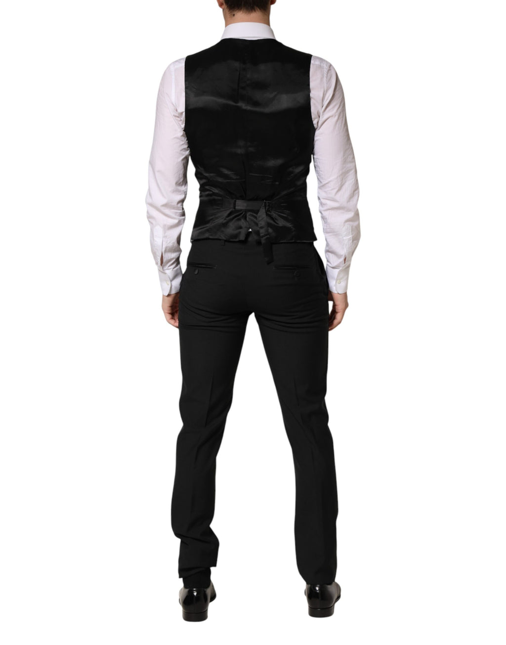 Dolce & Gabbana Dark Gray Wool Single Breasted 3 Piece Men Suit