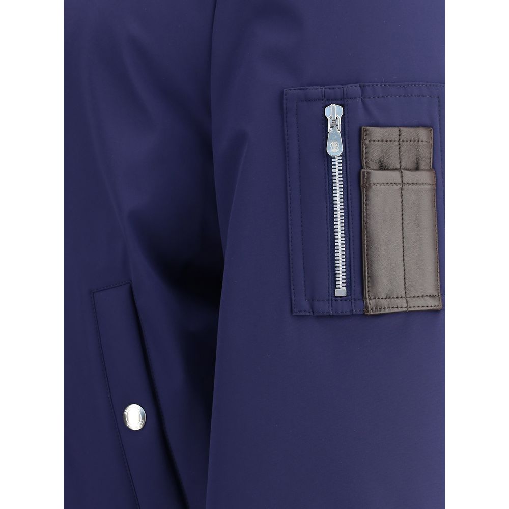 Brunello Cucinelli Blue Polyamide Bomber
