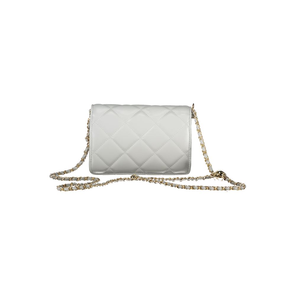 Mario Valentino Gray Polyurethane Women's Bag With Adjustable Chain Strap