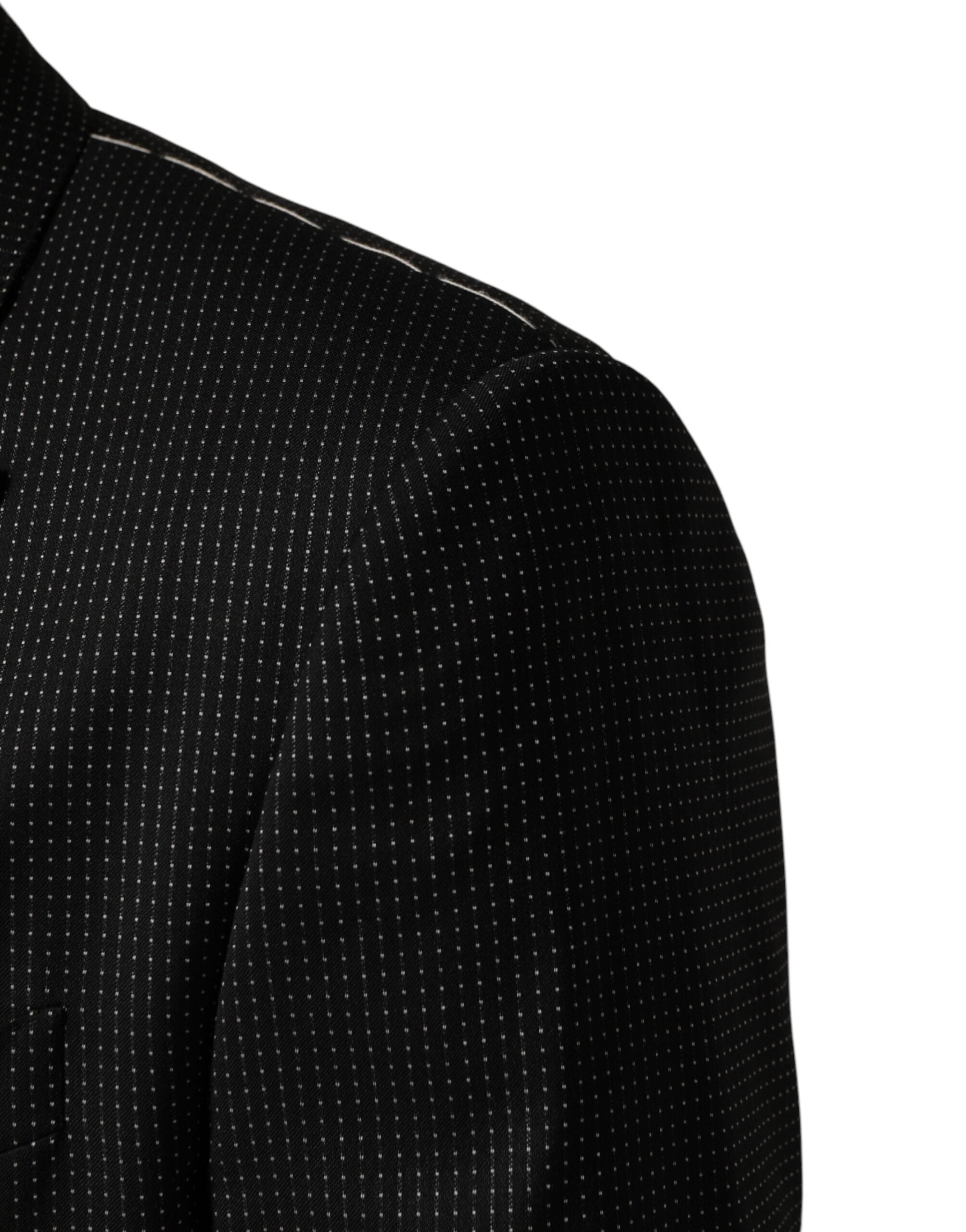 Dolce & Gabbana Dark Gray Fantasy Single Breasted Jacket Blazer