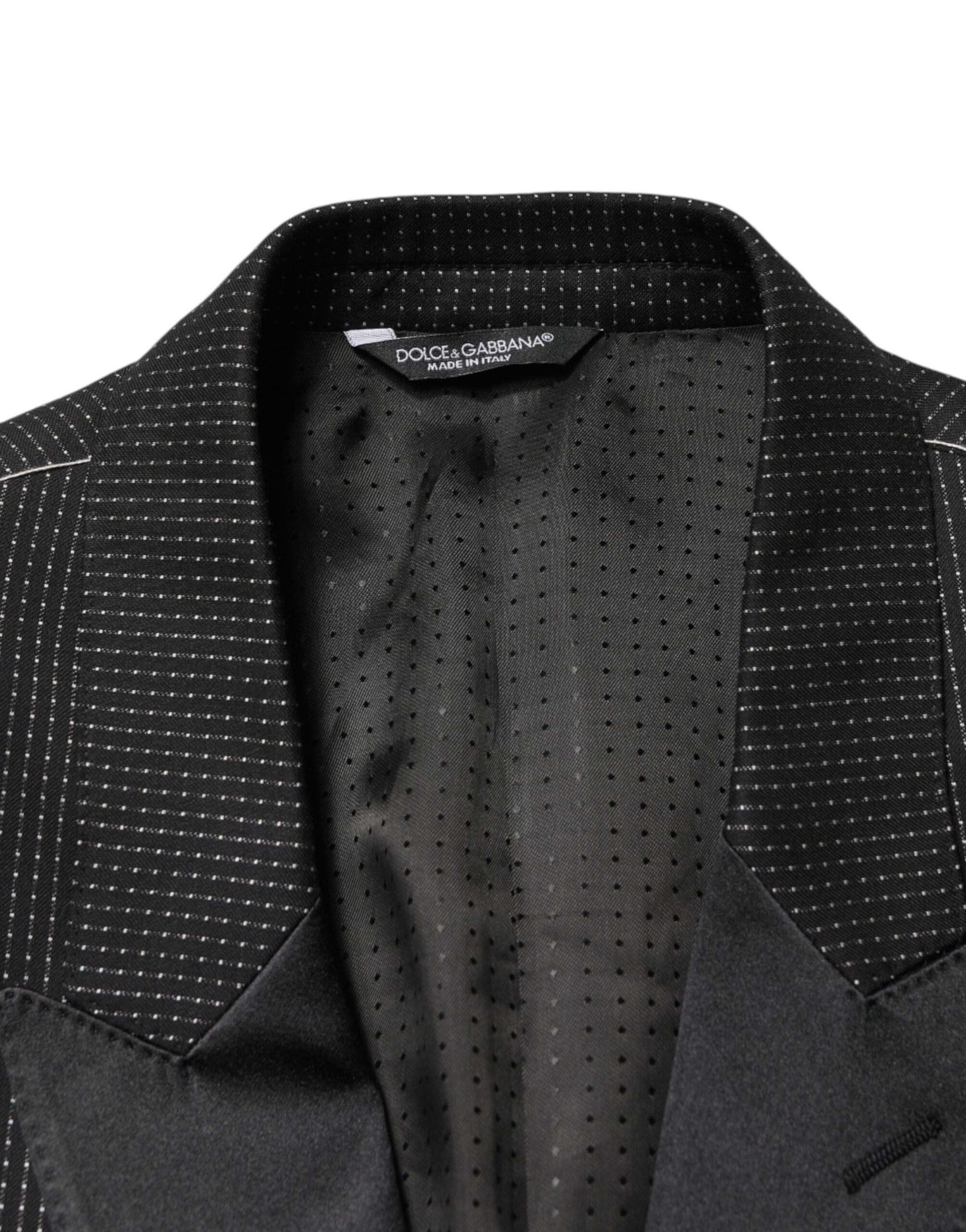 Dolce & Gabbana Dark Gray Fantasy Single Breasted Jacket Blazer
