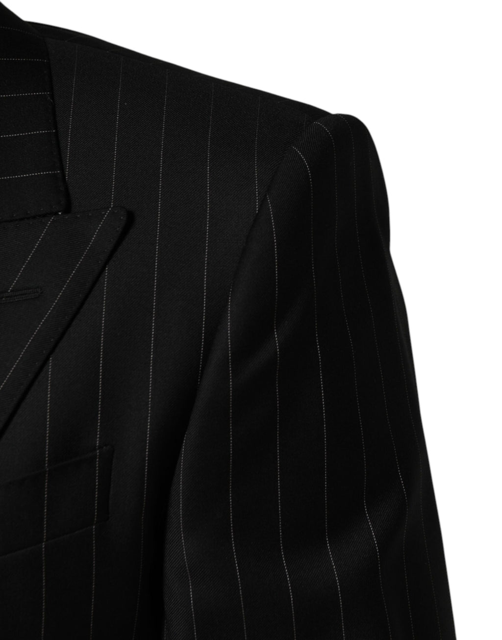 Dolce & Gabbana Dark Gray Stripes Double Breasted 2Button Blazer