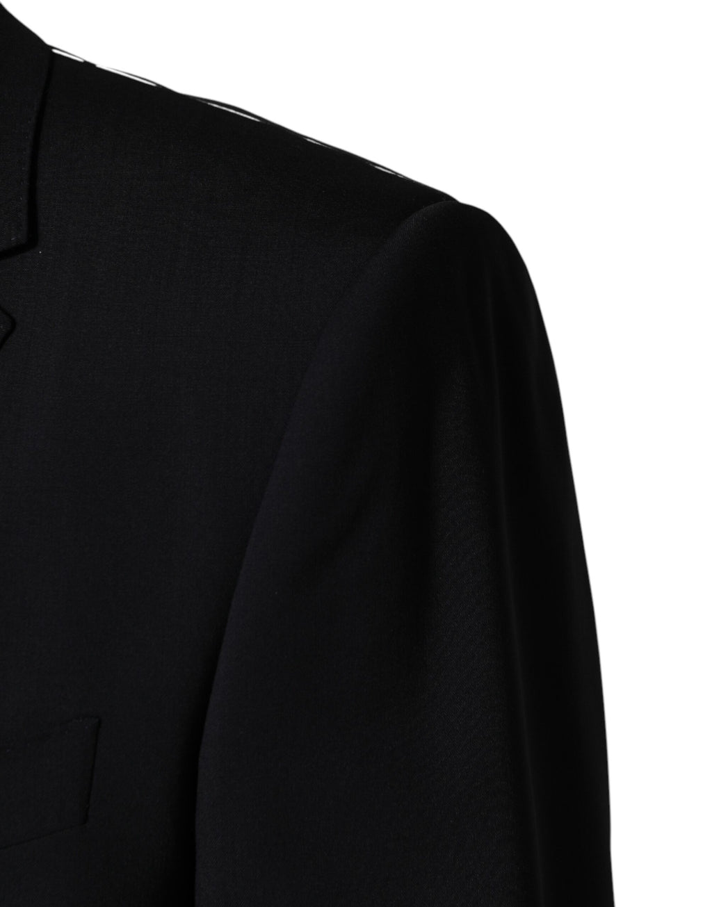 Dolce & Gabbana Dark Blue Wool Single Breasted 2 Button Blazer
