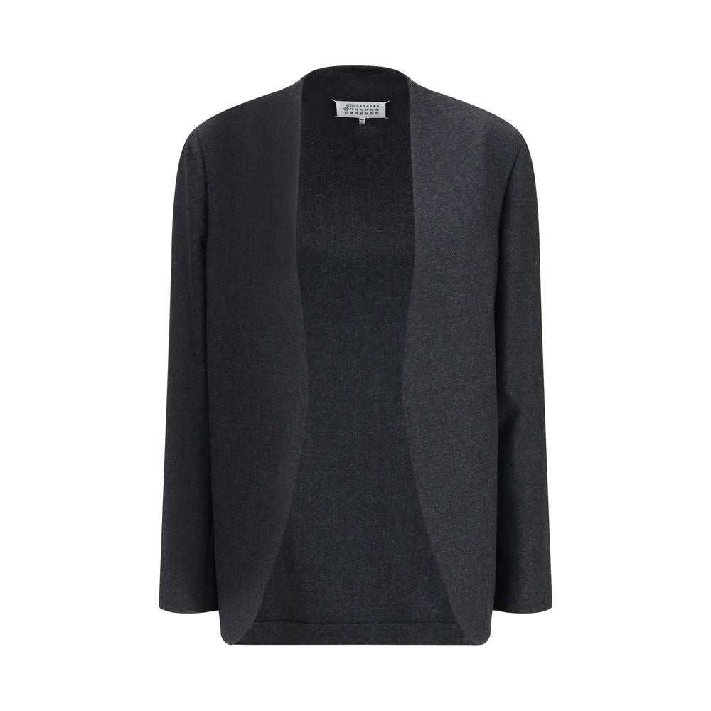 Margiela Gray Fleece Wool Full-Length Jacket