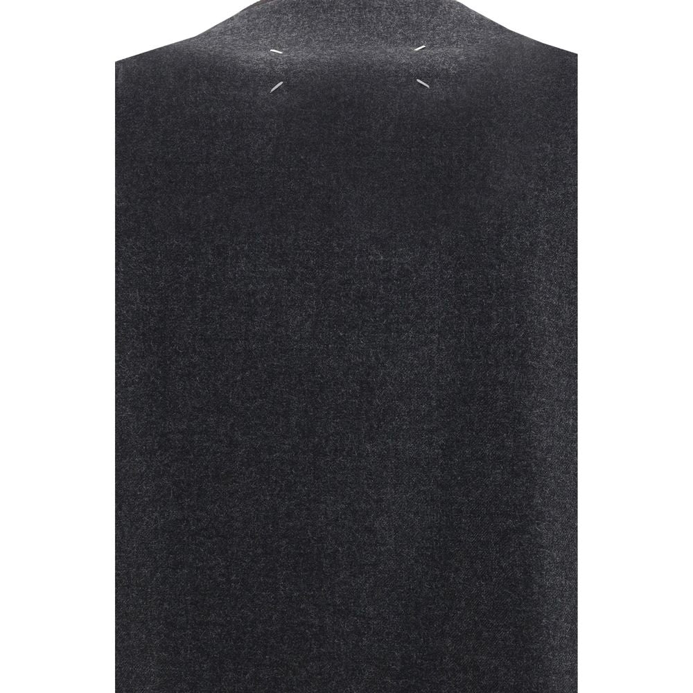 Margiela Gray Fleece Wool Full-Length Jacket
