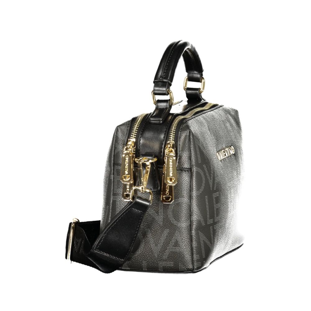Mario Valentino Nero Poliuretano Donna Bag with Adjustable and Removable Strap