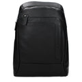 Piquadro Black Leather Backpack